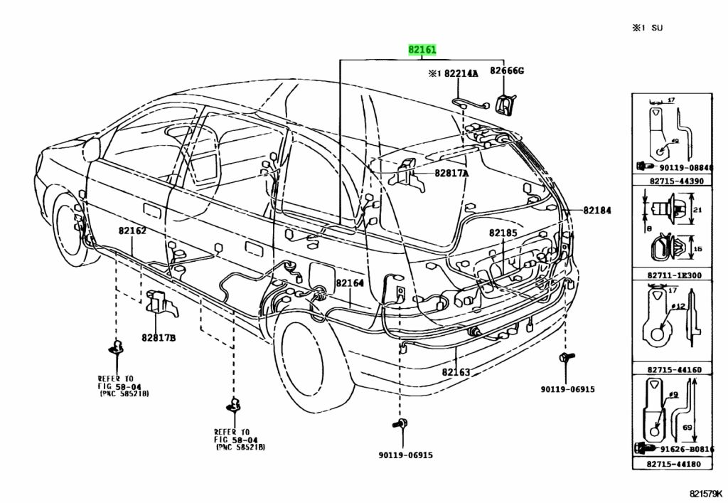 Купить Toyota 8216144400 (8216144400) Wire, Floor для Toyota Nadia