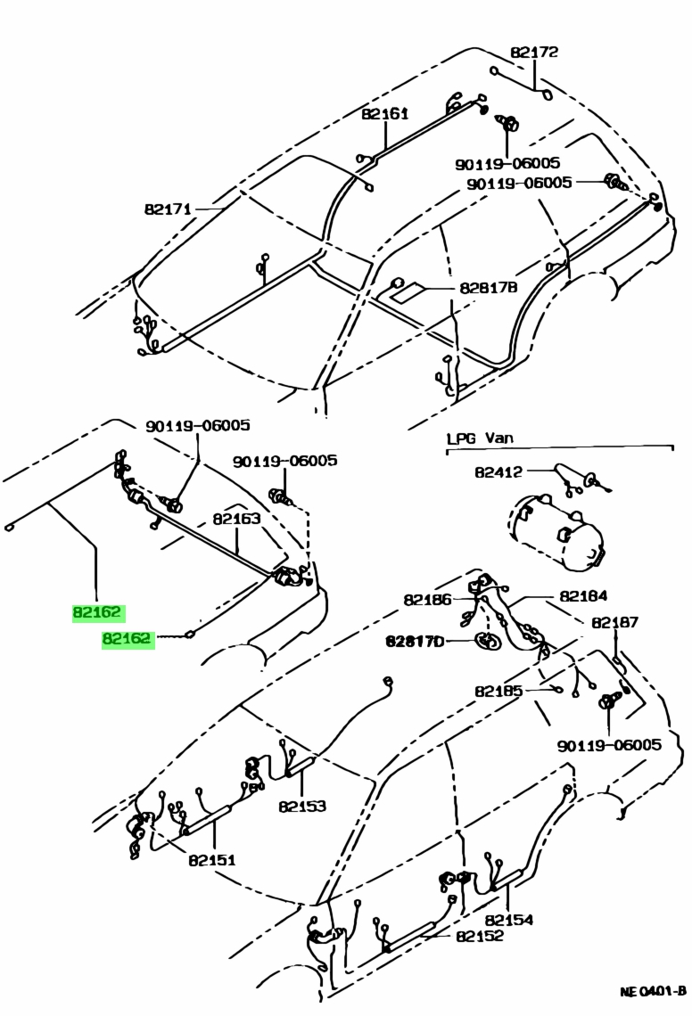 Buy Genuine Toyota 8216213010 (82162-13010) Wire, Floor, No.2. Prices ...