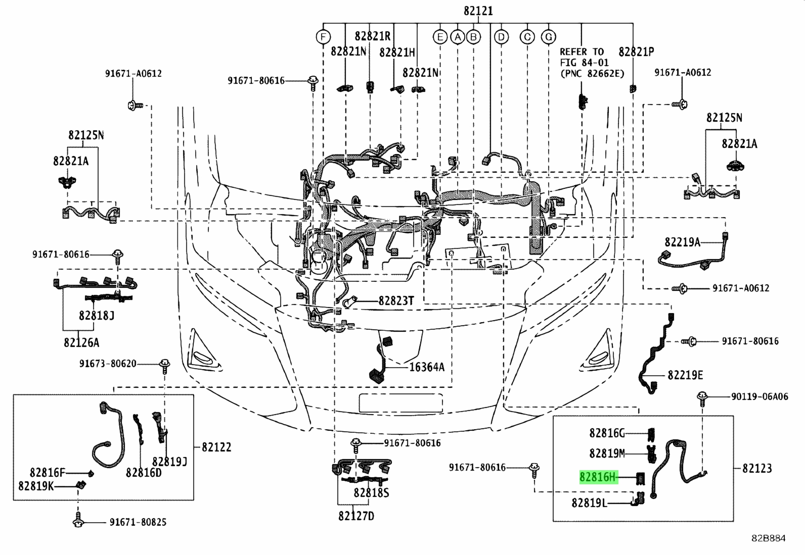 Buy Genuine Toyota 8281558C30 (82815-58C30) Cover, Wiring Harness ...