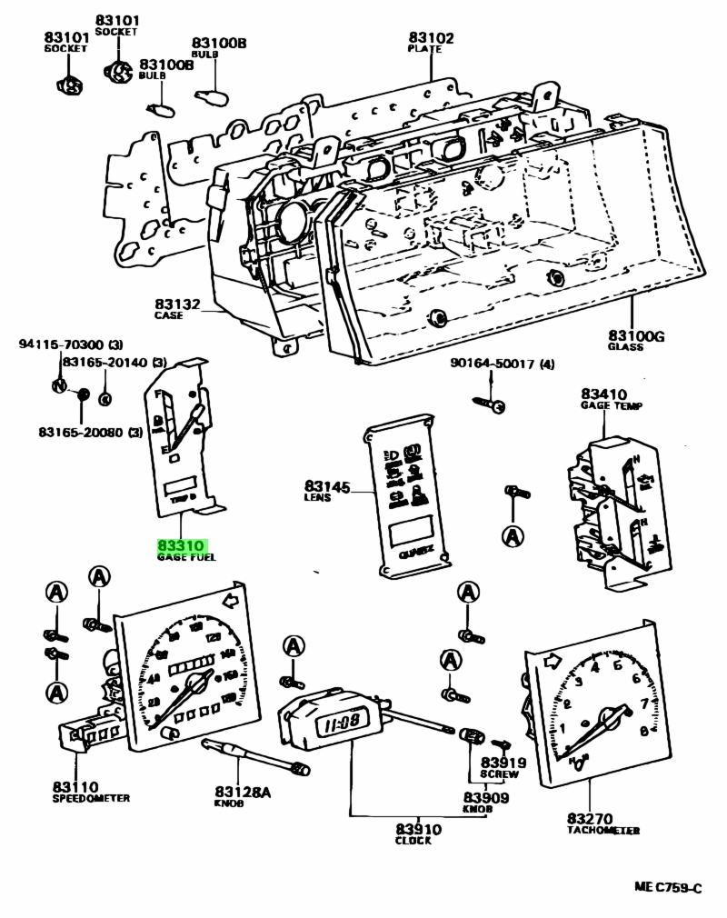 Buy Genuine Toyota 8324320440 (8324320440) Gage Assy, Fuel Receiver