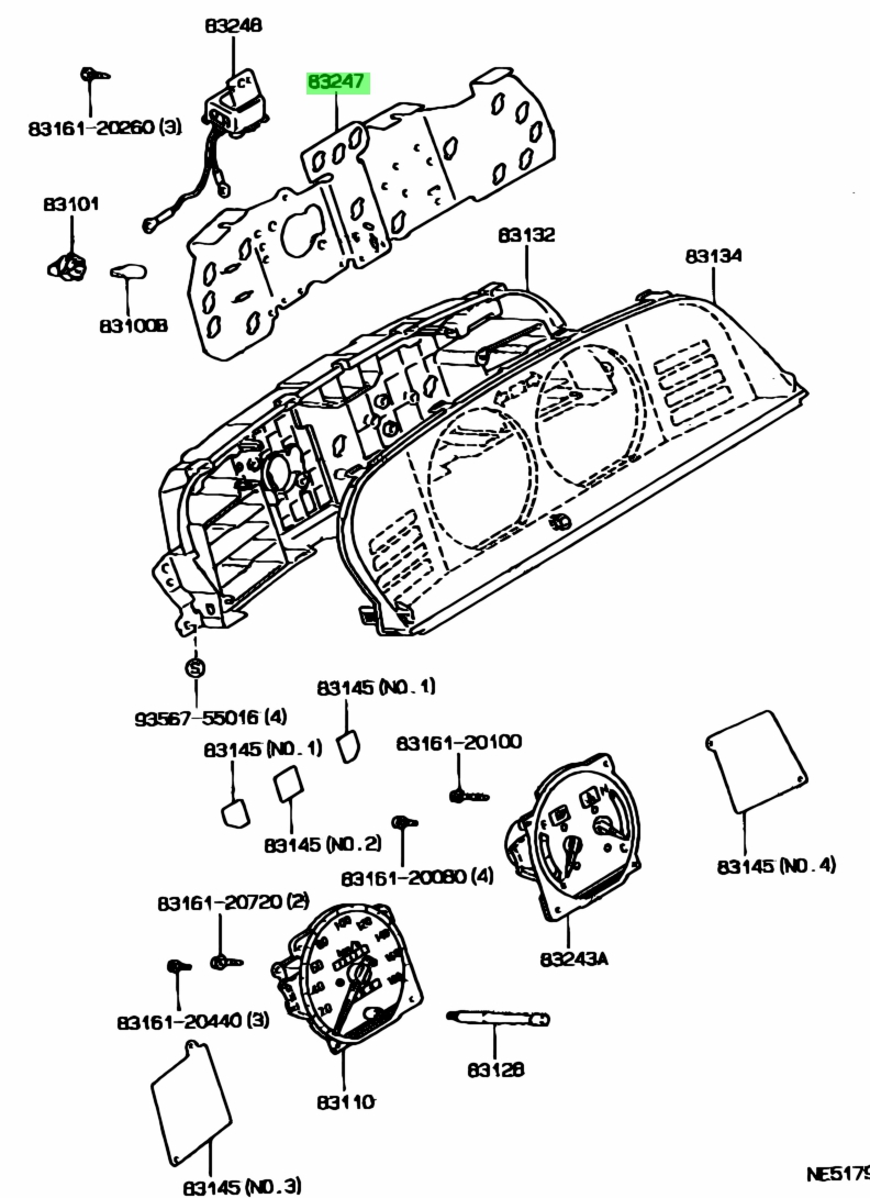 Buy Genuine Toyota 832472B440 (832472B440) Plate, Meter Circuit for
