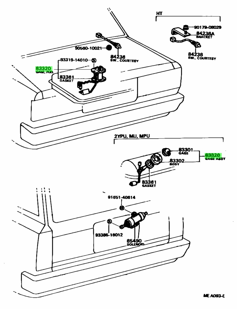 Купить Toyota 8332029427 (83320-29427) Gage Assy, Fuel Sender. Цены ...