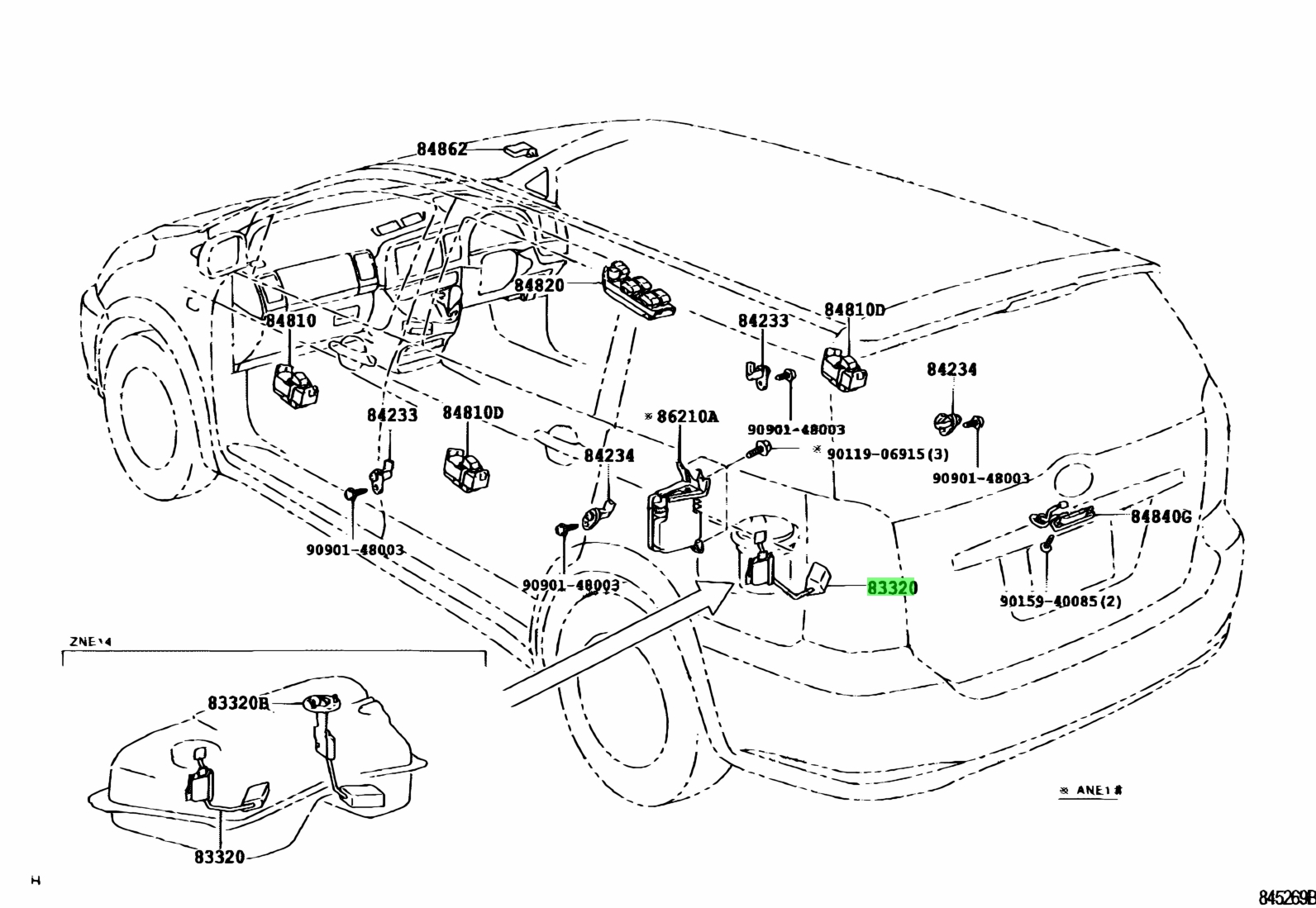 Toyota83320-68010(8332068010)