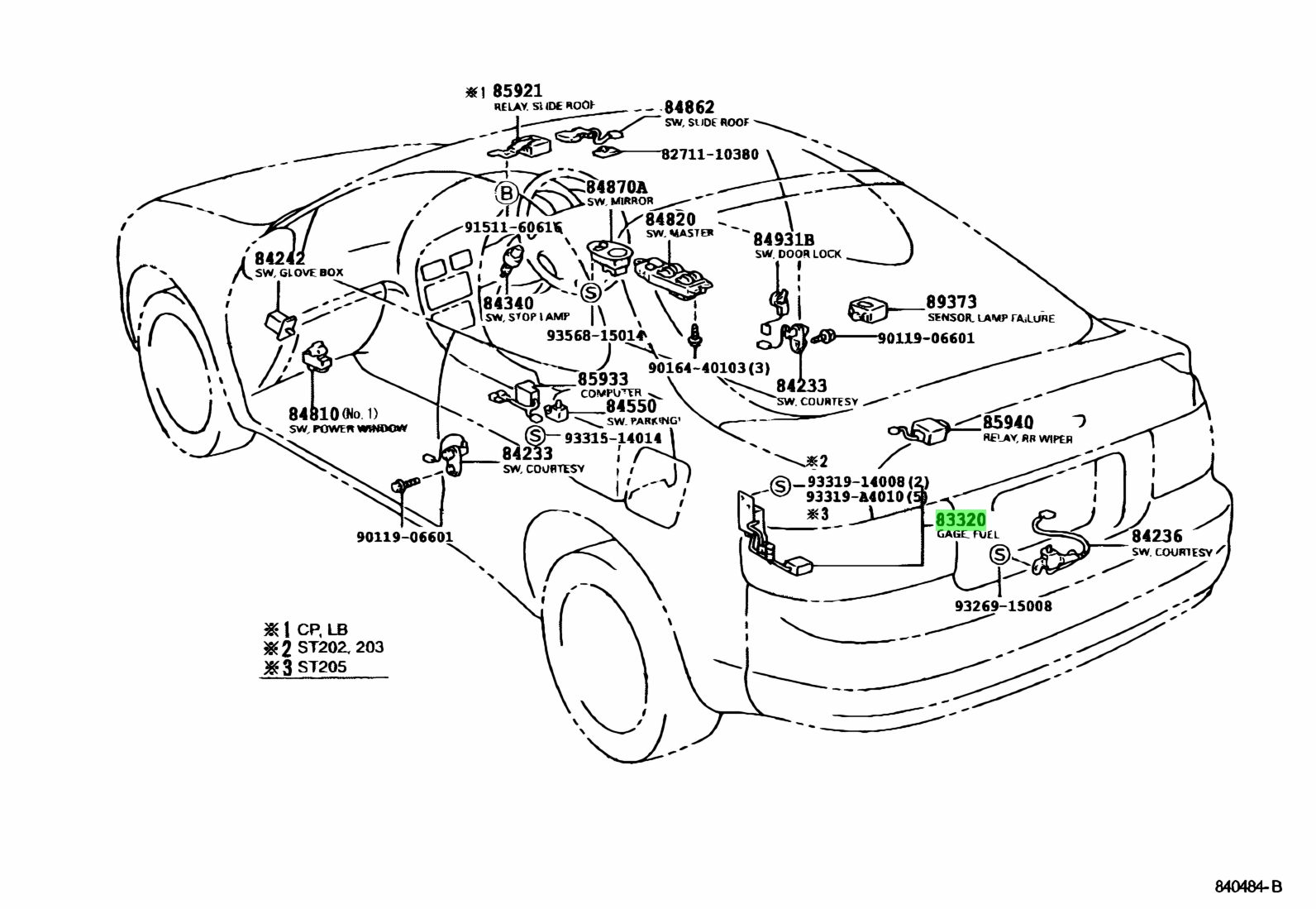 Toyota curren предохранители