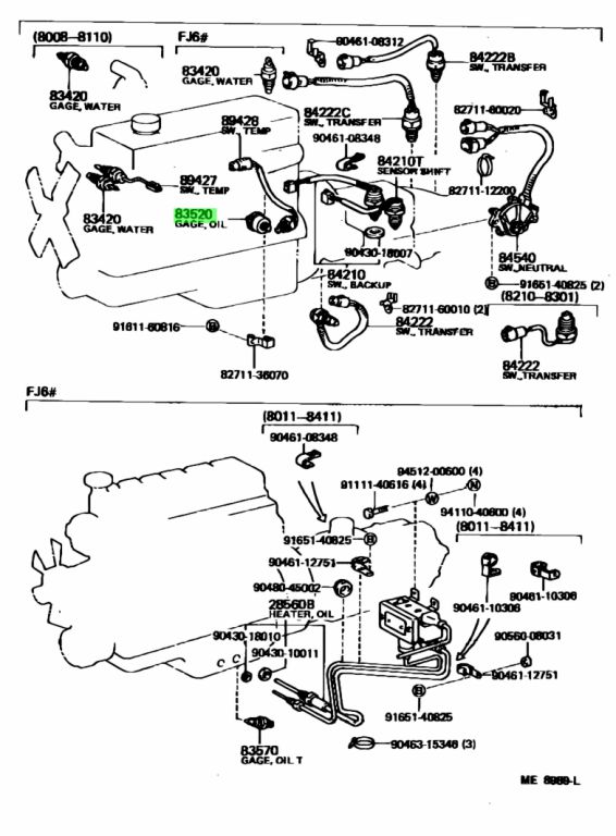 Buy Genuine Toyota 8352060020 (83520-60020) Gage Assy,oil Pressure ...