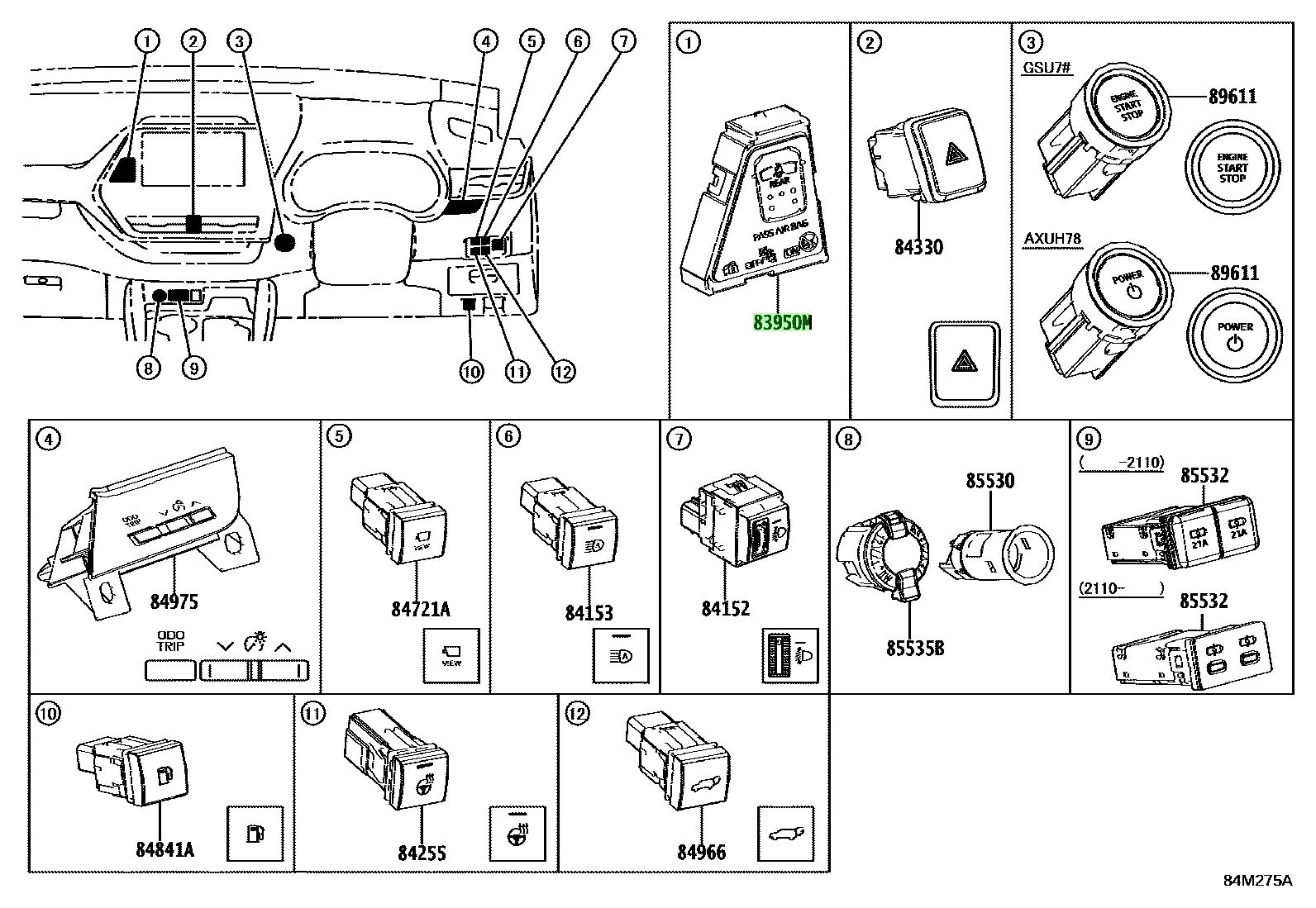 Buy Genuine Toyota 839500E340 (83950-0E340) Lamp Assy, Telltale. Photos ...