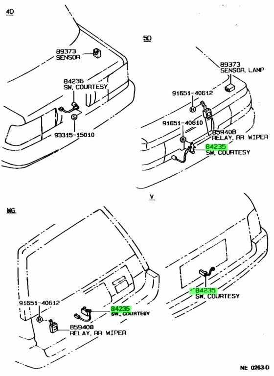 Buy Genuine Toyota 8423016020 (84230-16020) Switch Assy, Courtesy Lamp ...