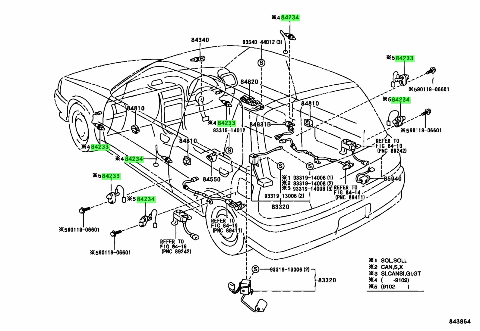 Door control toyota 85980 схема