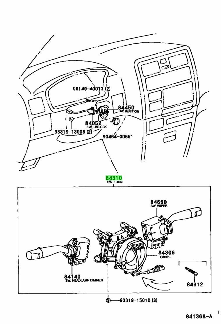 Buy Genuine Toyota 8431035630 (84310-35630) Switch Assy, Turn Signal ...