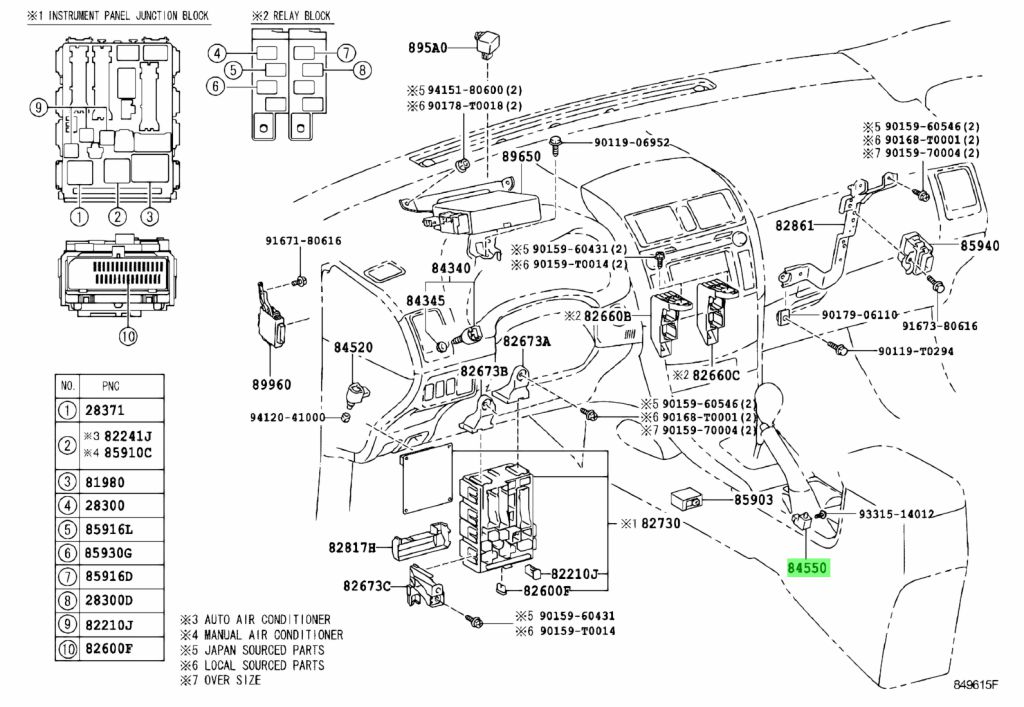 Buy Genuine Toyota 8455033010 (84550-33010) Switch Assy, Parking Brake ...