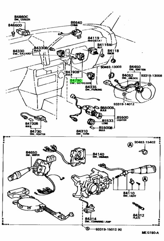 Buy Genuine Toyota 8479020210 (84790-20210) Switch Assy, Rear Window ...