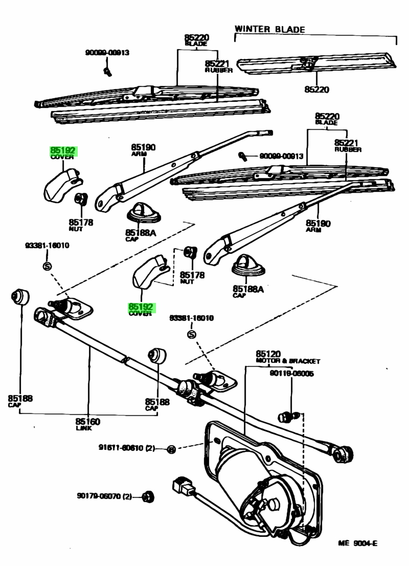 buy-genuine-toyota-8519214040-85192-14040-cover-windshield-wiper-arm