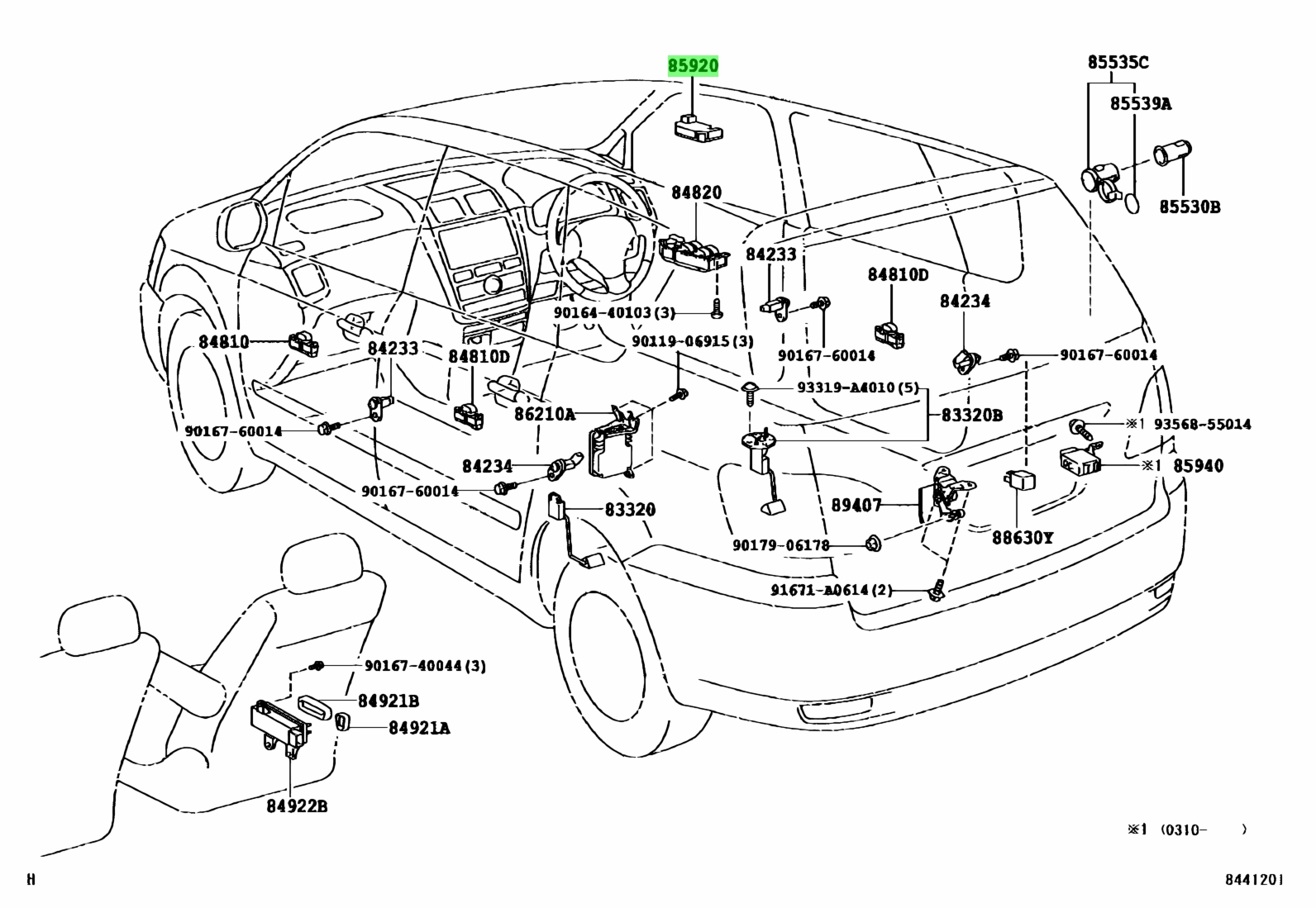 Схема тормозной системы Тойота Ипсум 21 кузов