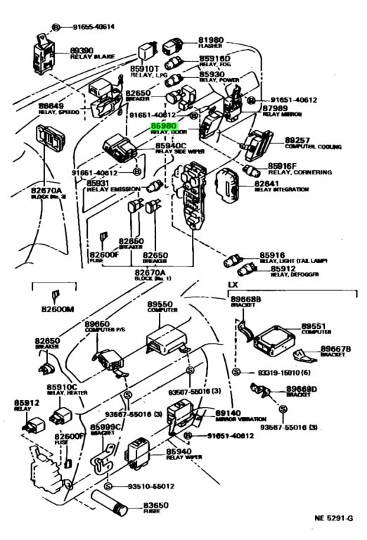 Door control toyota