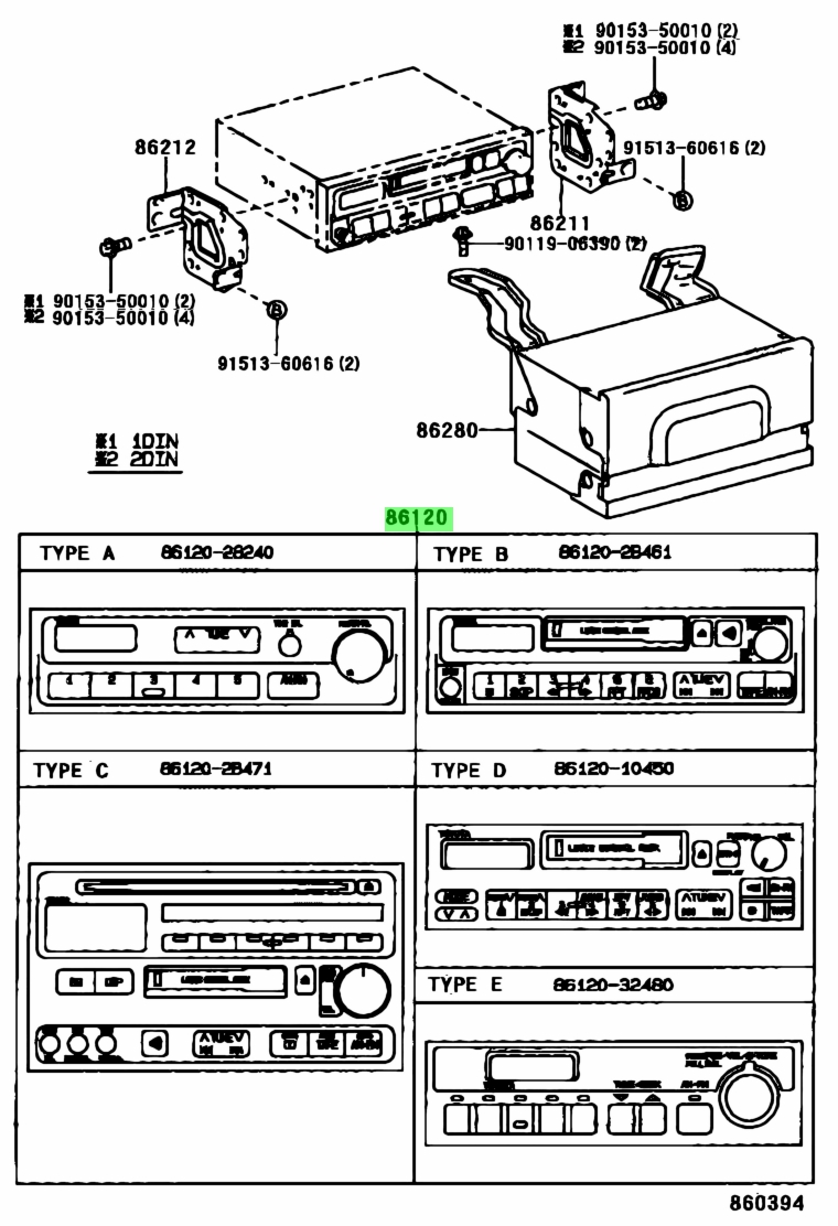 Toyota Radio 86120 Wiring