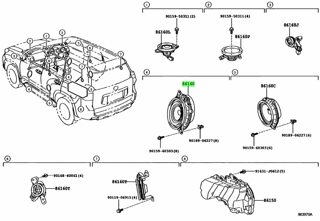 Buy Genuine Toyota 8616058240 (86160-58240) Speaker Assy, Front No.1 ...