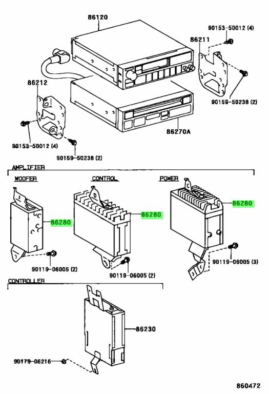 Buy Genuine Toyota Amplifier Assy Stereo