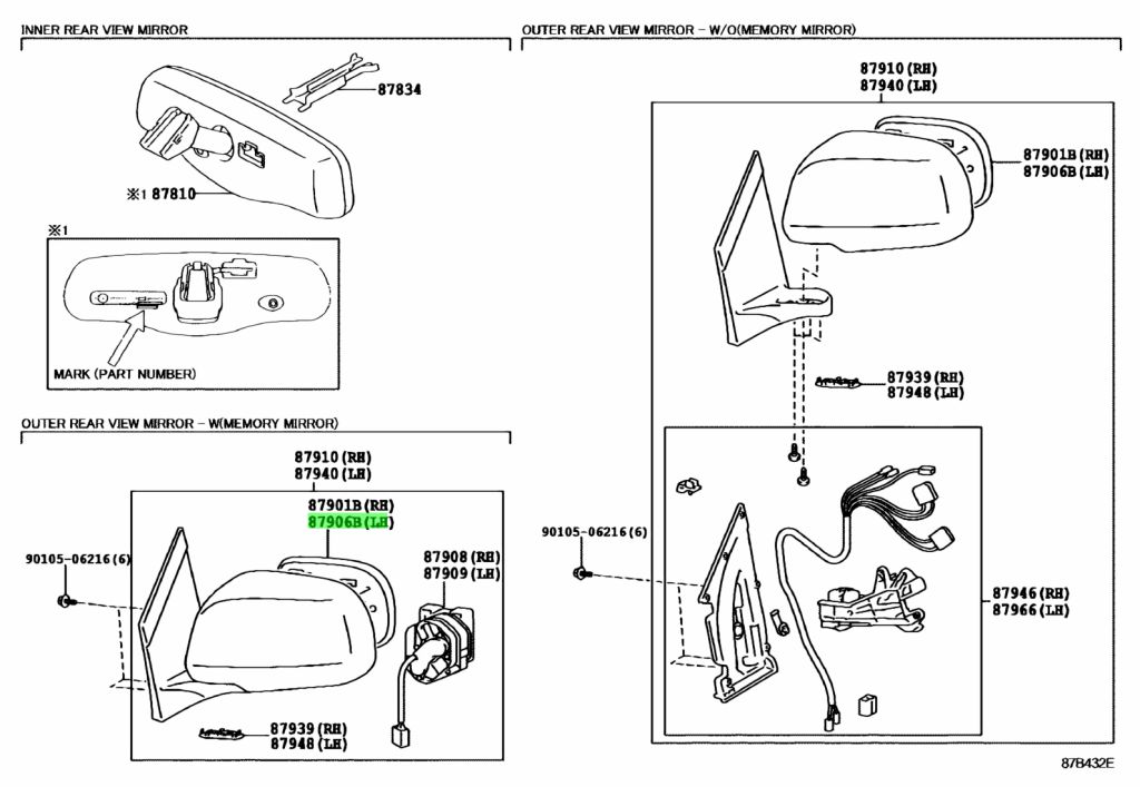 Buy Genuine Toyota Mirror Sub Assy Outer Rear View Lh Prices Fast