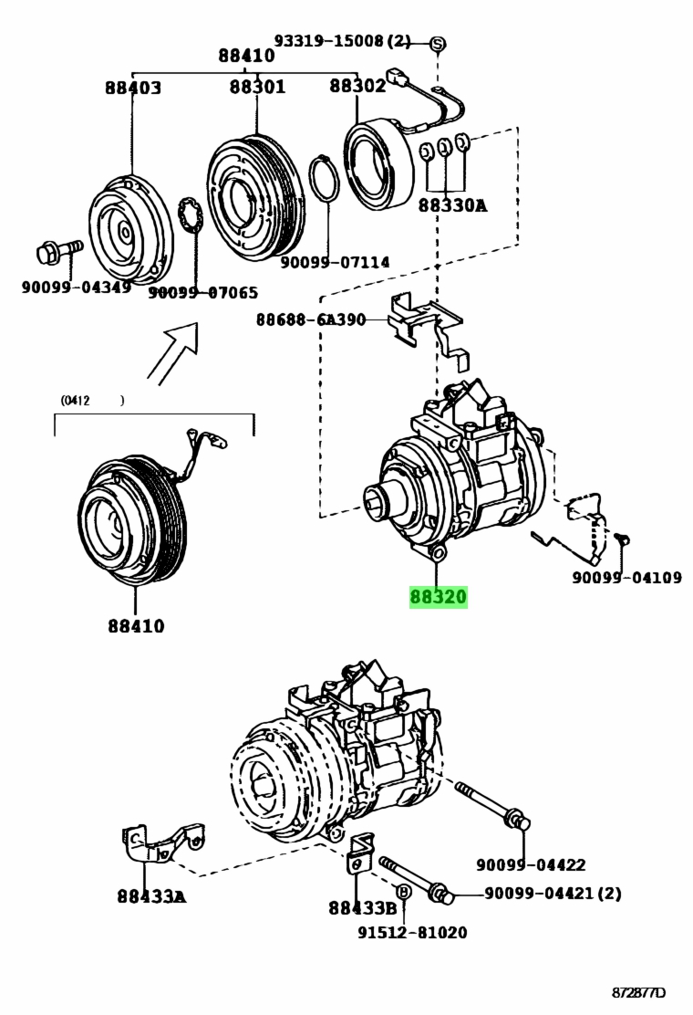 Buy Genuine Toyota 8832060700 (88320-60700) Compressor Assy, Cooler for ...