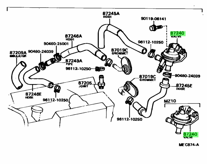 Buy Genuine Toyota 8867024010 (88670-24010) Valve Assy, Heater Water ...