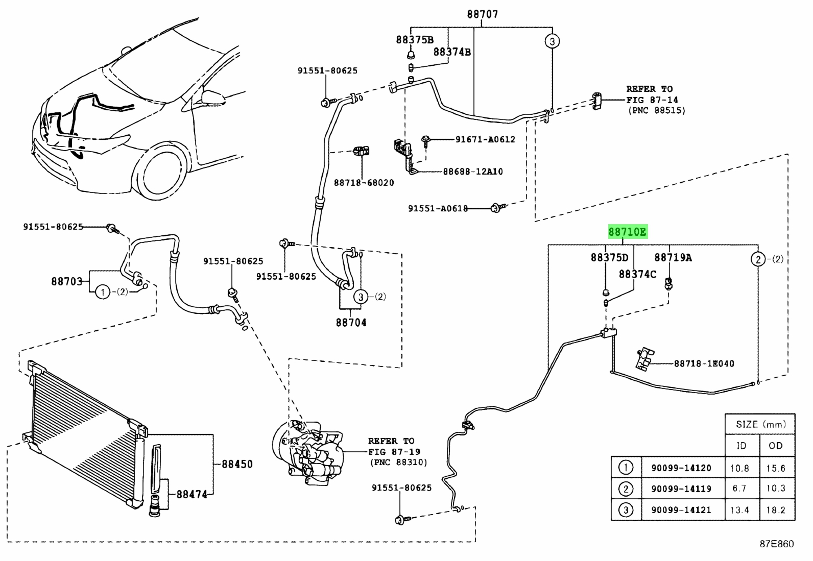 Buy Genuine Toyota A A Tube Accessory Assy Air Conditioner For Toyota