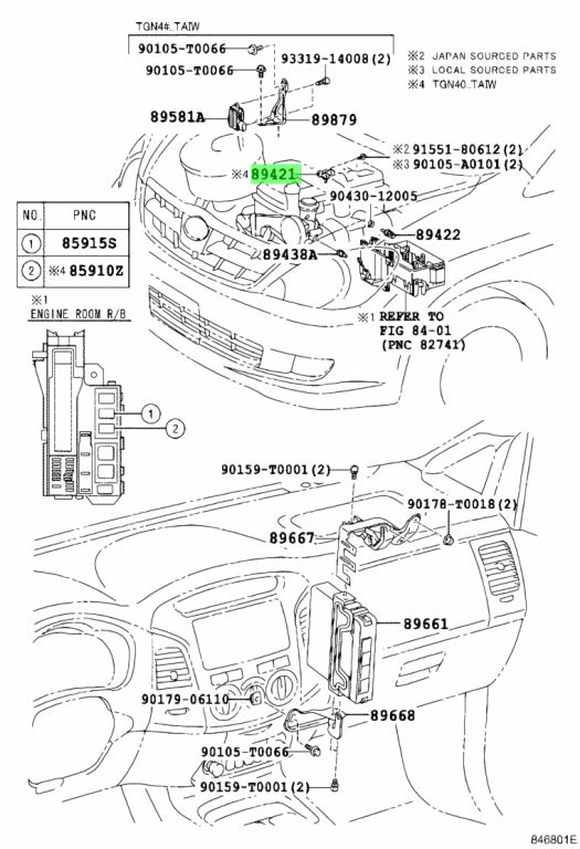 Buy Genuine Toyota 8942171010 (89421-71010) Sensor. Prices, fast ...