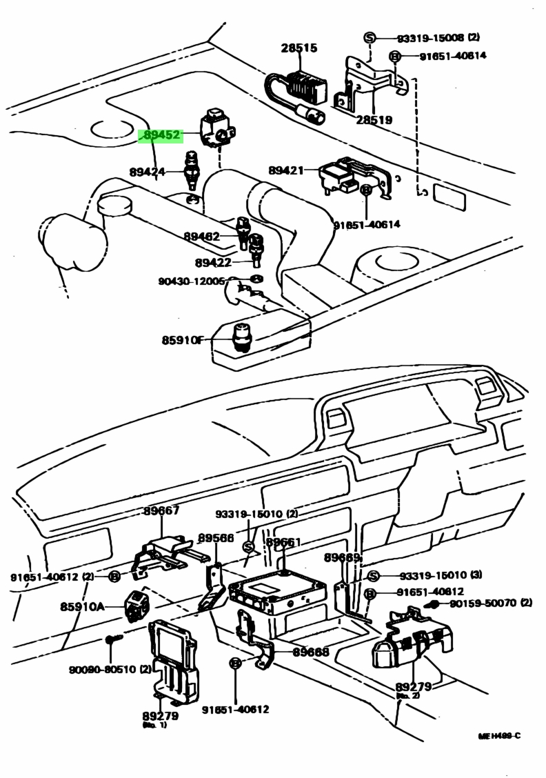 Buy Genuine Toyota 8945232020 (89452-32020) Sensor, Throttle Position ...