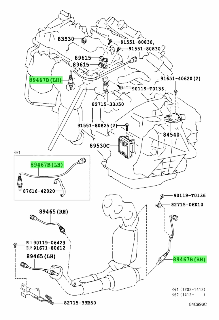 Buy Genuine Toyota 8946748220 (89467-48220) Sensor, Air Fuel Ratio ...