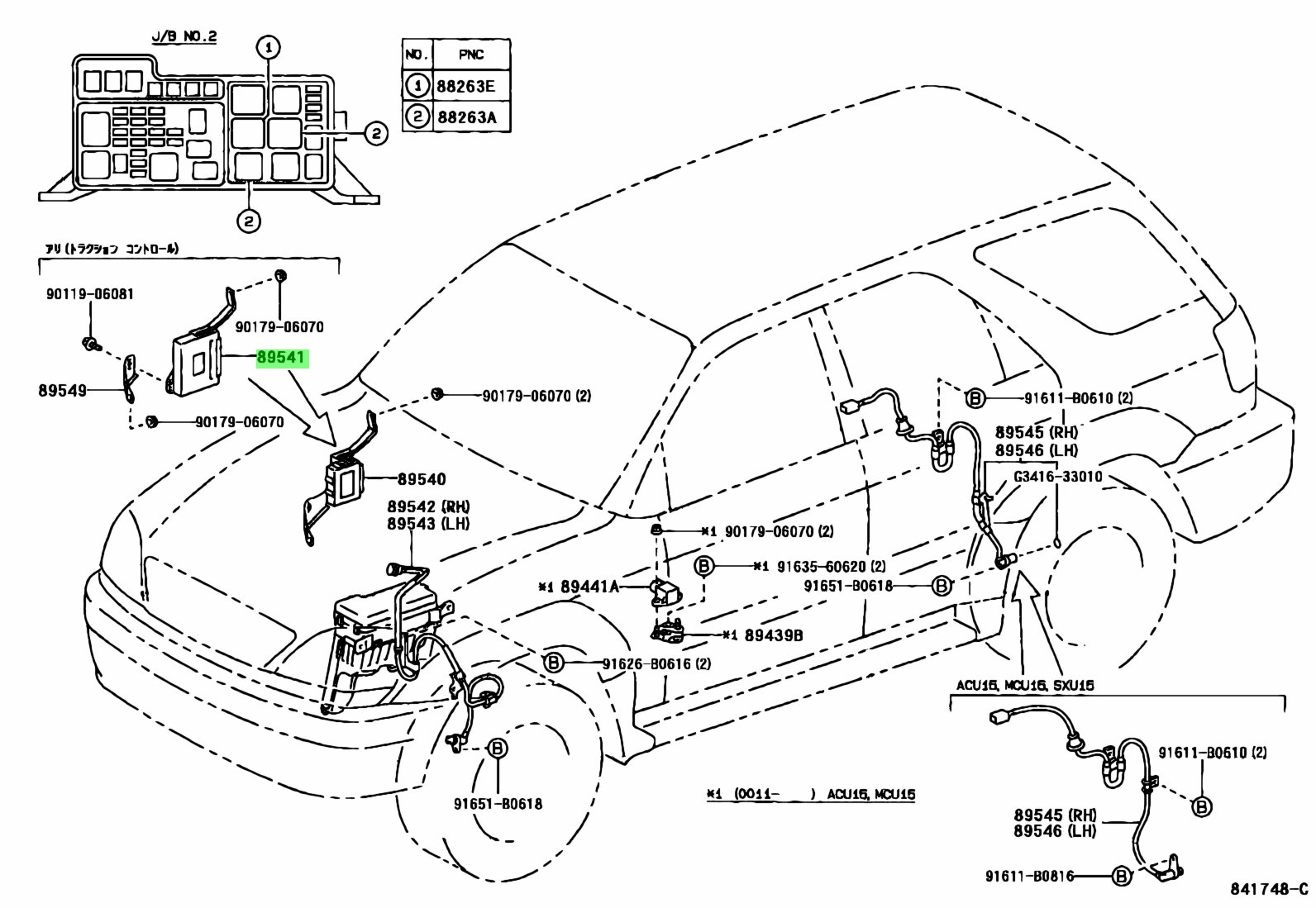 Buy Genuine Toyota 8954148030 (89541-48030) Computer, Skid Control for ...