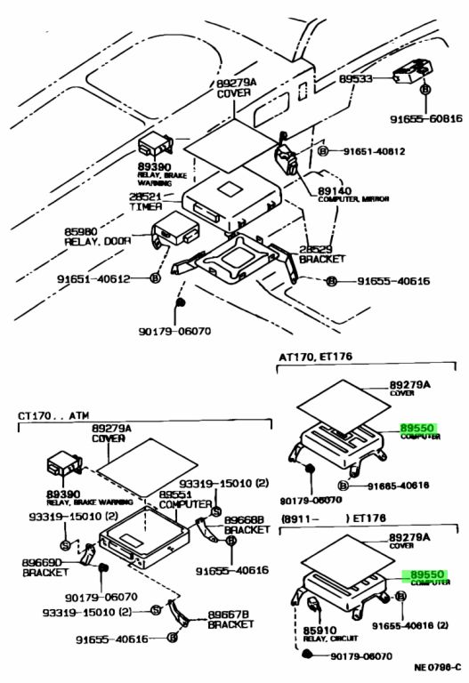 Buy Genuine Toyota 8955020540 89550 20540 Computer Assy Emission 