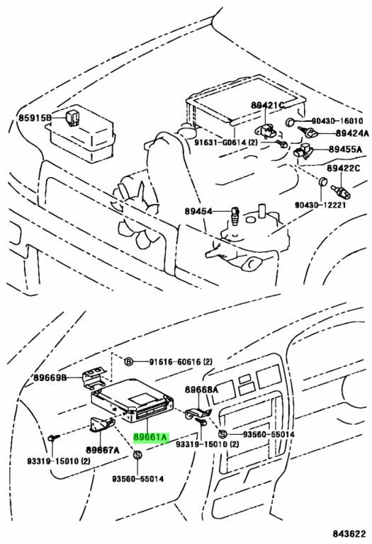 Buy Genuine Toyota 896613D240 (89661-3D240) Computer, Engine Control ...