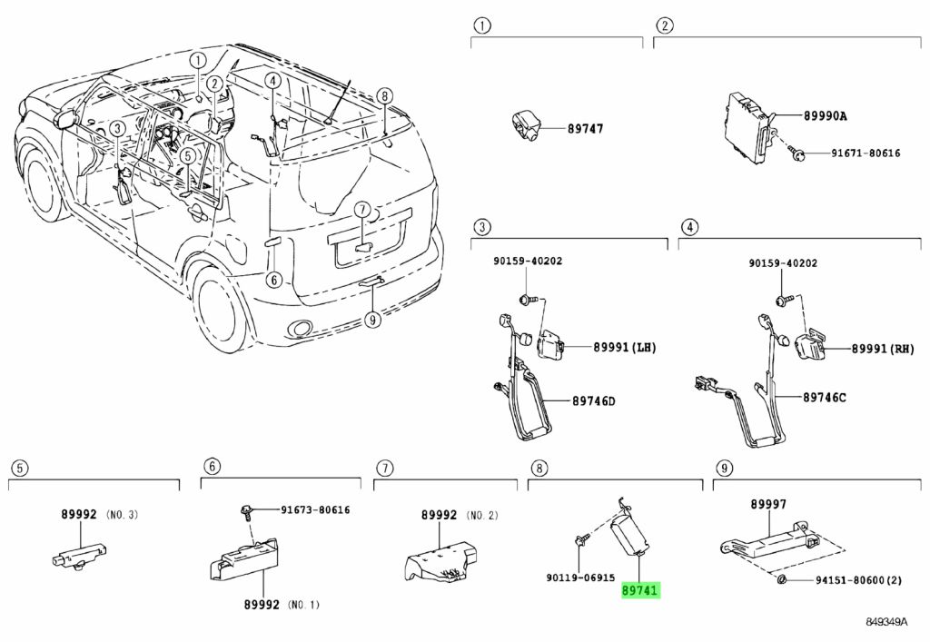 Buy Genuine Toyota 8974012110 (89740-12110) Receiver, Door Control for ...