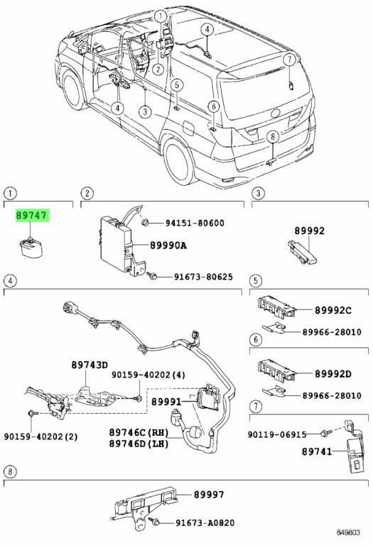 Buy Genuine Toyota 8974752010 (8974752010) Buzzer, Power Back Door