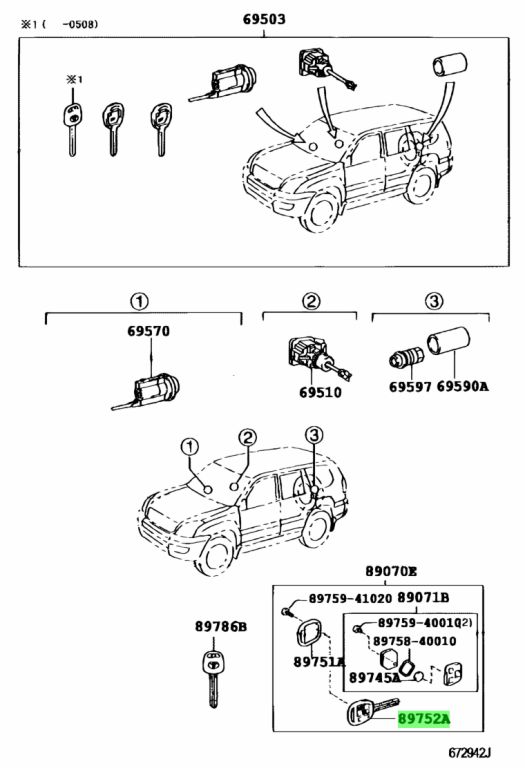 Заготовка ключа toyota