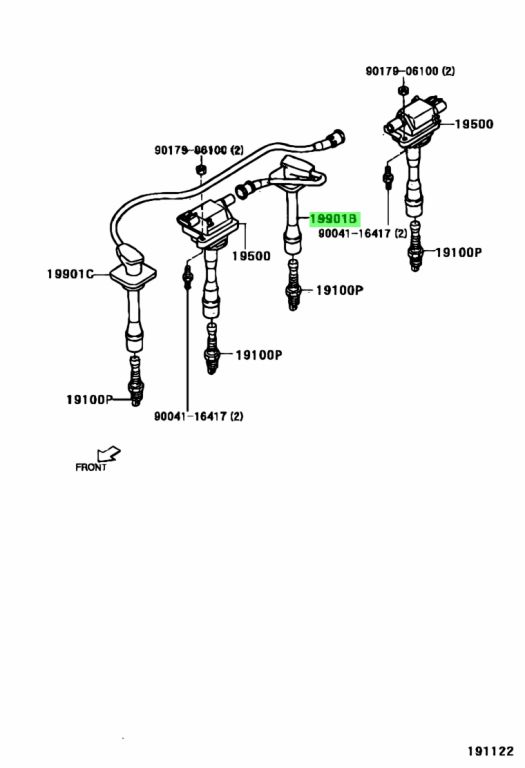 9091911009 toyota наконечник свечной