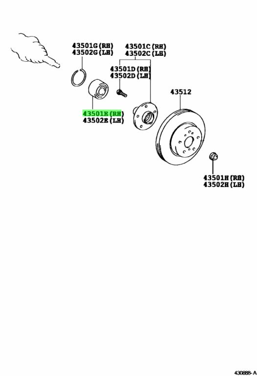 Buy Genuine Toyota 9008036136 (90080-36136) Bearing. Prices, Fast 