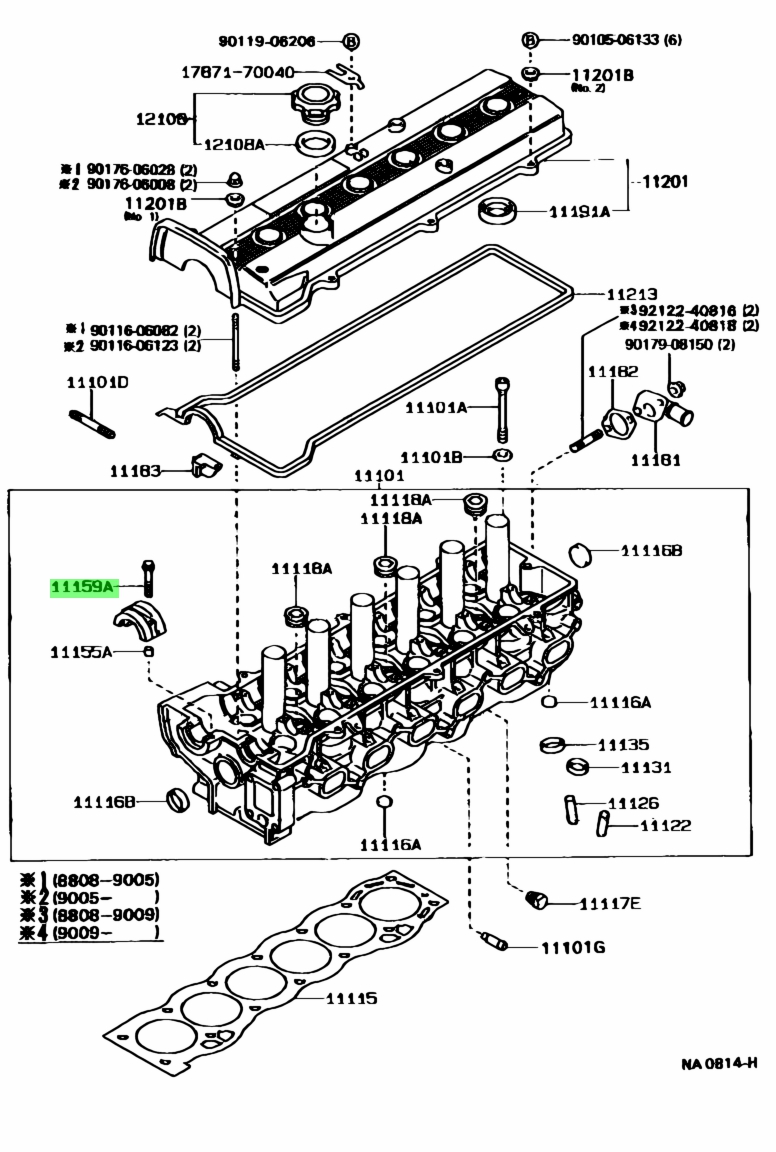 Buy Genuine Toyota 9011907005 (90119-07005) Bolt (For Head To Camshaft ...