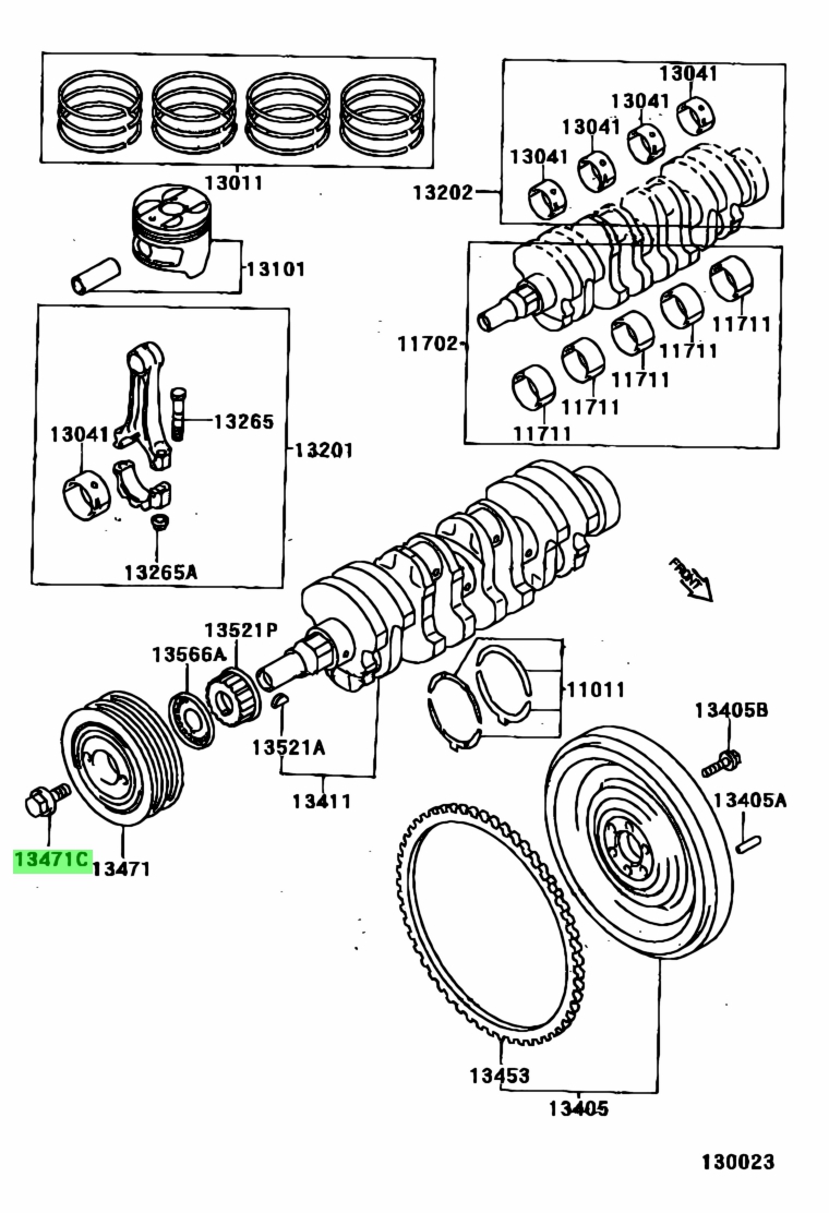  Toyota 9011912314 90119 12314 Toyota 4A