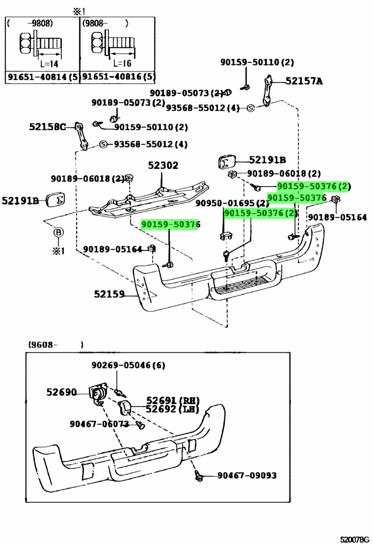 Buy Genuine Toyota 9015950376 (90159-50376) Screw. Prices, fast ...