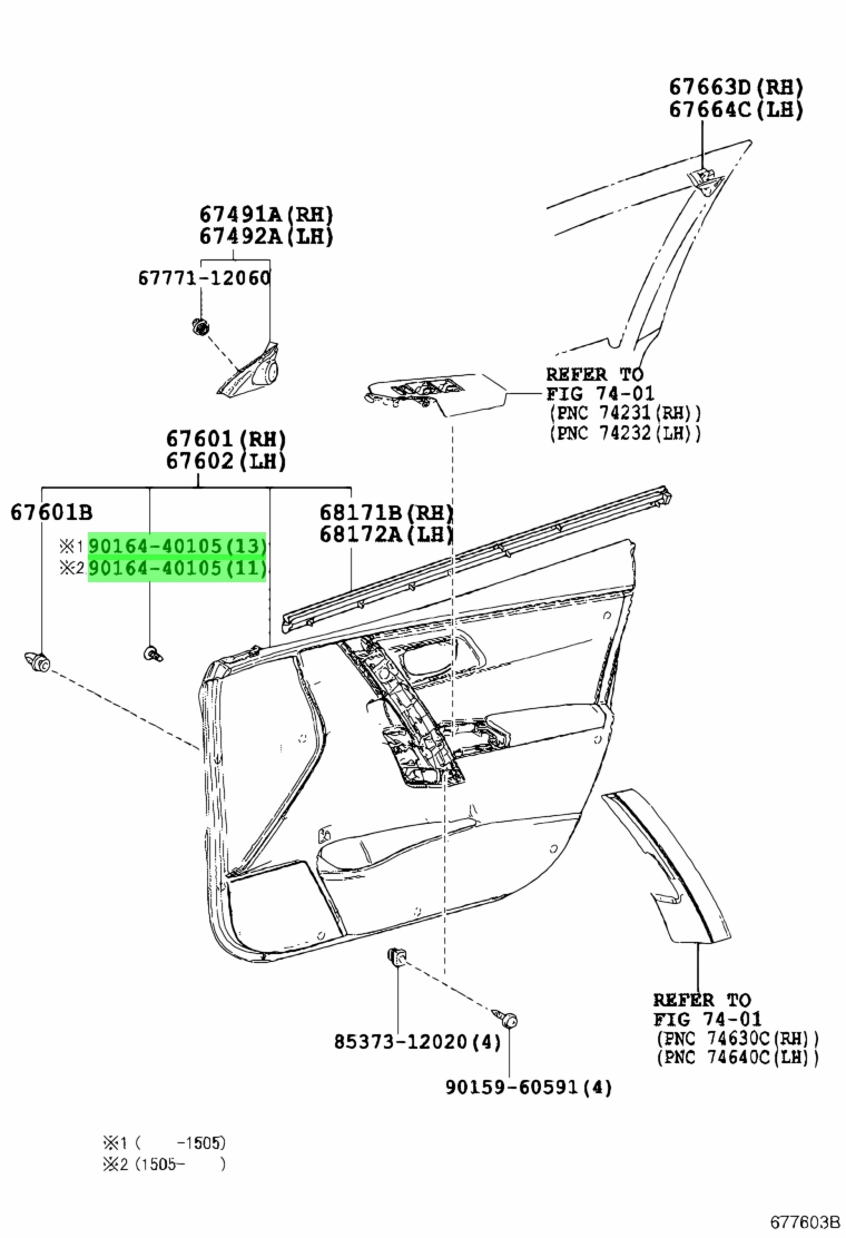 Buy Genuine Toyota 9016440105 (90164-40105) Screw. Prices, fast ...