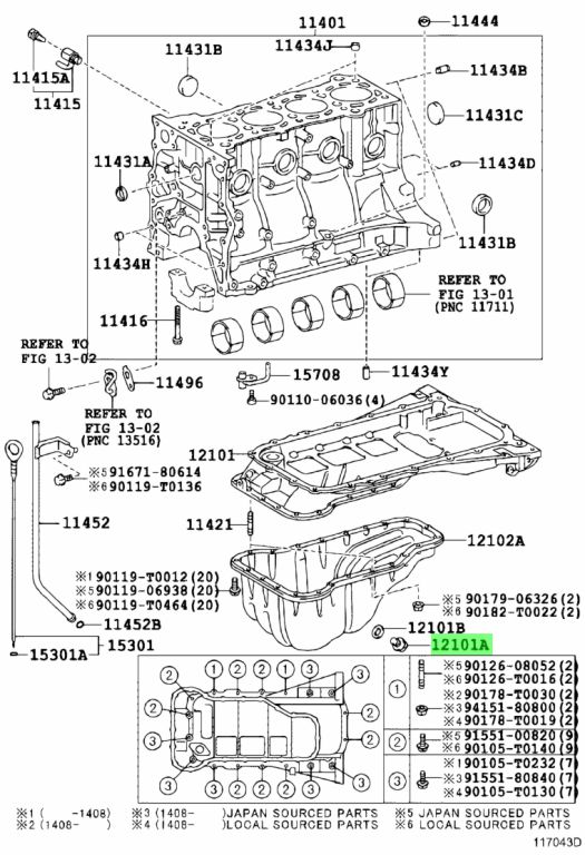 Buy Genuine Toyota 90341T0004 (90341-T0004) Plug (For Oil Pan Drain ...