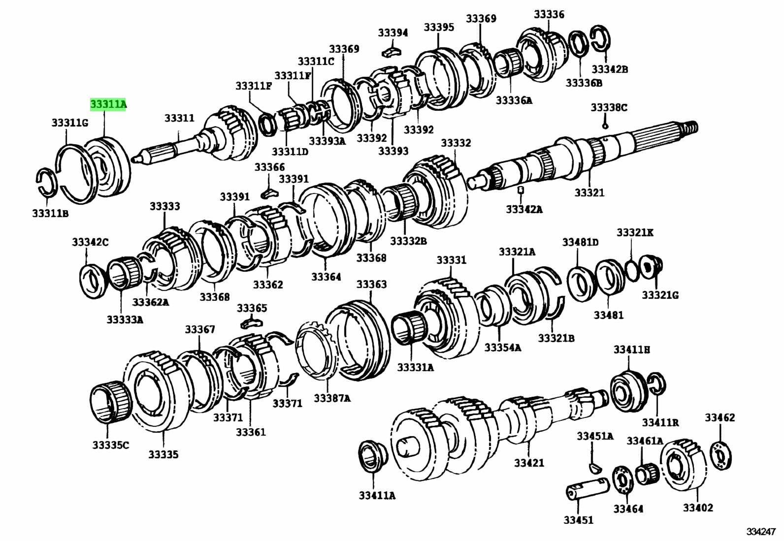 Buy Genuine Toyota 9036347001 (90363-47001) Bearing (For Input Shaft ...