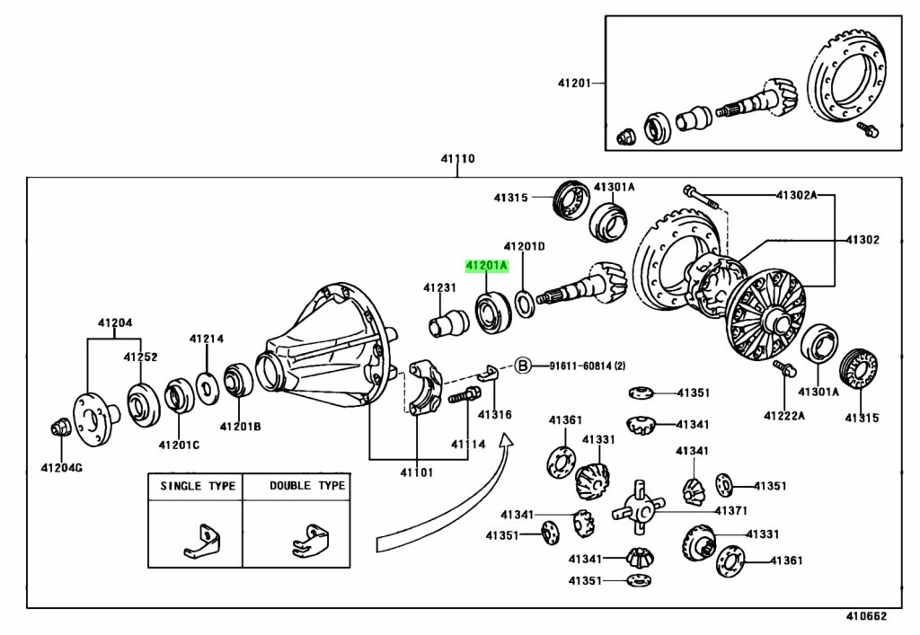 Buy Genuine Toyota 9036640088 (90366-40088) Bearing (For Rear Drive ...