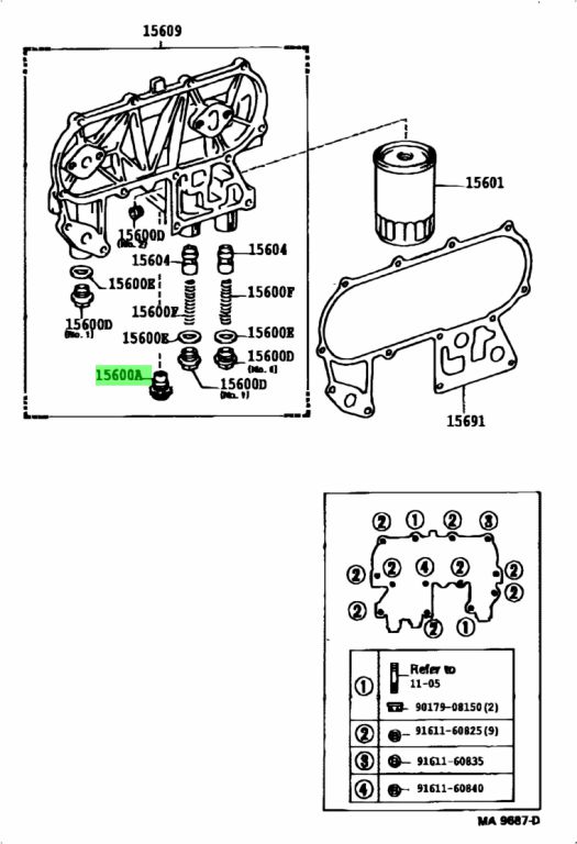 Buy Genuine Toyota 9040419015 (90404-19015) Union (For Oil Filter ...