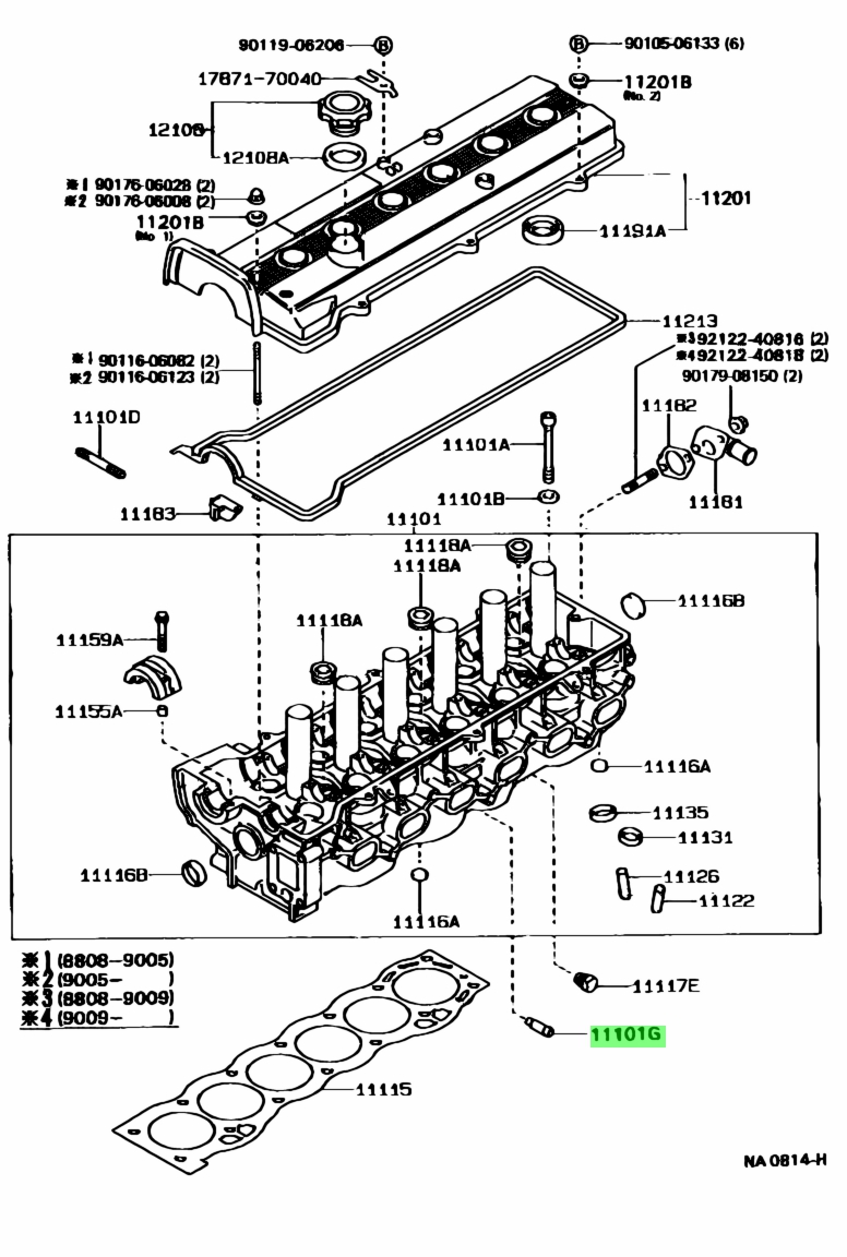 Buy Genuine Toyota 9040608011 (90406-08011) Union (For Cylinder Head ...