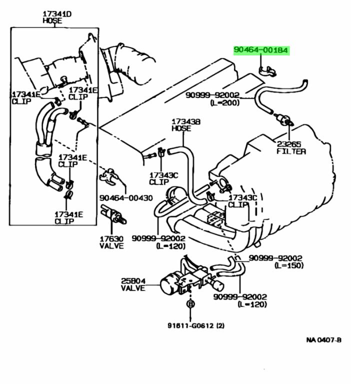 Купить Toyota 9046400184 (90464-00184) Зажим. Цены, быстрая доставка