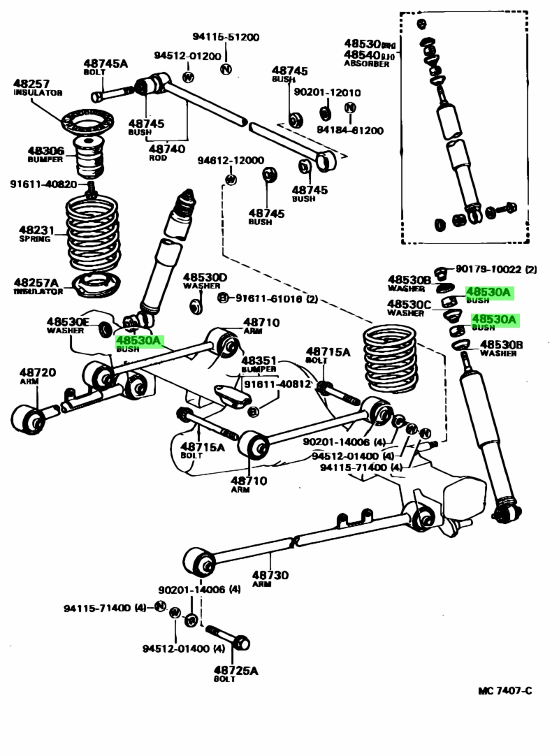 Схема подвески toyota mark 2 90