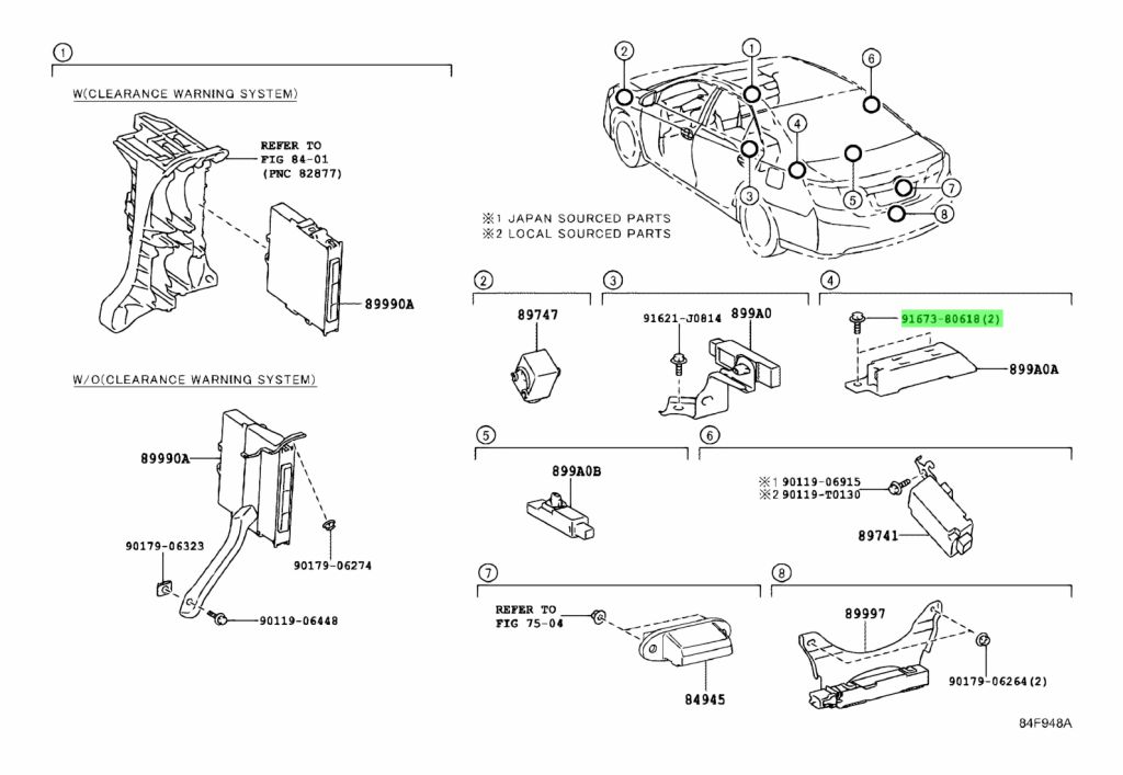 Buy Genuine Toyota 9167380618 (91673-80618) Bolt. Prices, fast shipping ...