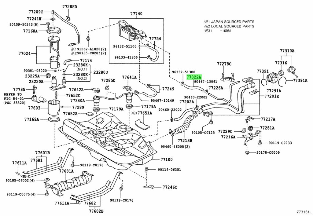 Buy Genuine Toyota 9533308030 (95333-08030) Hose. Prices, fast shipping ...