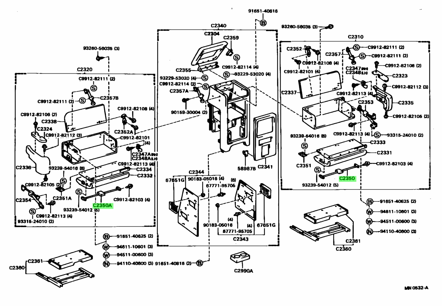 Buy Genuine Toyota C23508211001 (C2350-82110-01) Lock Assy, Cluster for ...